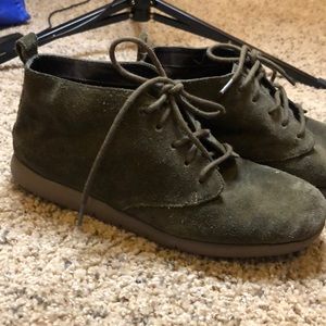 Olive Suede Aerosole Laceups
